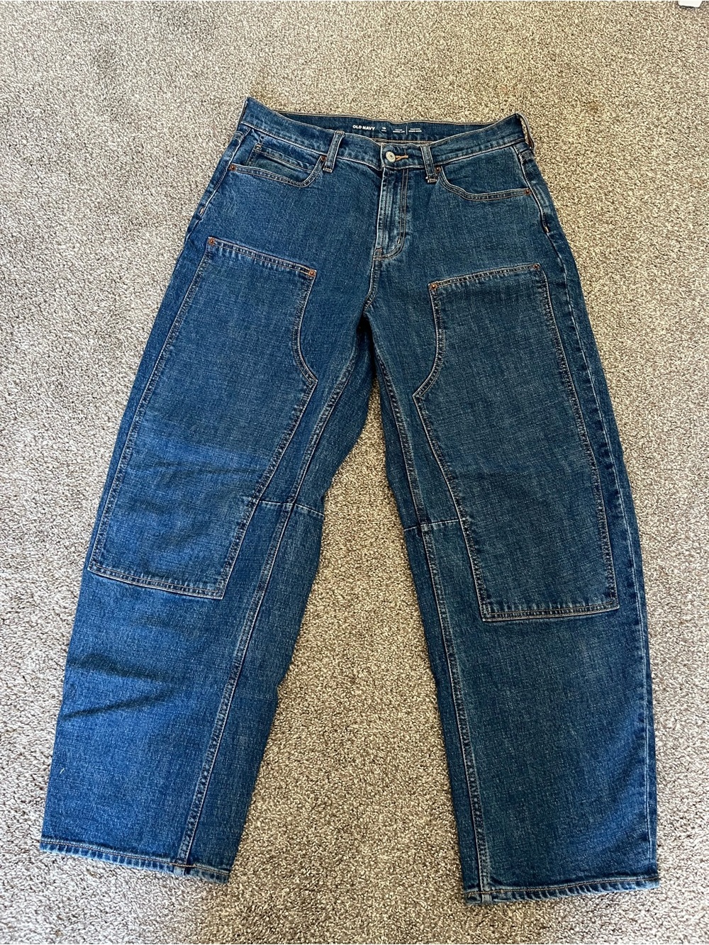 Old navy barrel utility jeans